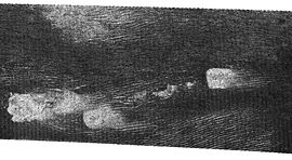 Dunes on Titan's surface in a radar image taken by the Cassini spacecraft of a region approximately 160 by 325 kilometers (99 by 202 miles).