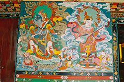 A thangka painting in Sikkim.