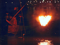 Ancient Japanese night fishing technique