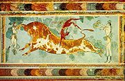 A Minoan frescos