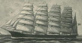 German Flying P-Liner Potosi under full sail