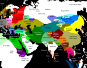 Map of Asia and Europe circa 1200 C.E.