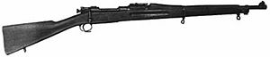 The U.S. Model 1903 Springfield rifle, a bolt action rifle used by U.S. forces in World War I. In this rifle the U.S. copied many things from Mauser's rifle design, lost a patent infringement lawsuit brought by Mauser, and had to pay an indemnity fee to Mauser.