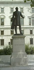 Statue of Lord Palmerston in Parliament Square, London