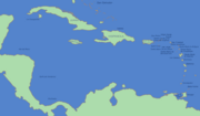 The mostly Spanish-controlled Caribbean in the sixteenth century