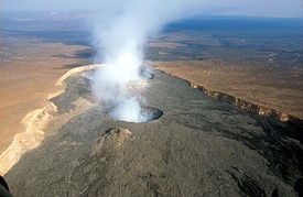 Erta Ale shield volcano in the Danakil Desert.