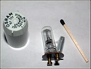 A preheat fluorescent lamp "starter" (automatic starting switch)