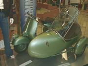 Vespa scooter with sidecar