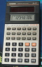 Solar powered scientific calculator
