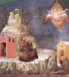 Saint Francis receives the Stigmata (fresco attributed to Giotto).