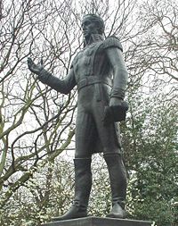 Statue of Simón Bolívar in Belgrave Square, London.