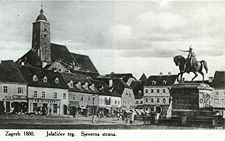 Ban Jelačić Square in 1880.