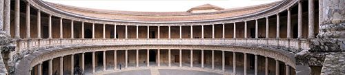 Panoramic view of the Palacio de Carlos Quinto