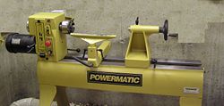 A modern woodworking lathe.