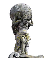 Sculpture of Atlas, Praza do Toural, Santiago de Compostela