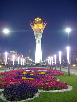 A symbol of the new Astana for many Kazakhs, Bayterek.