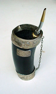 A horn made cuia/guampa.