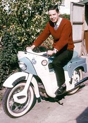 A 1966 British motorbike--the 250 cc Ariel Leader used a pressed-steel frame.