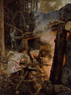 The forging of the magical Sampo.