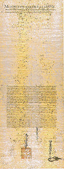 Letter in Latin, from Date Masamune to the Pope, 1613, kept at the Vatican
