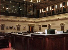 The Oklahoma Senate chamber houses the operations of the Oklahoma Senate.