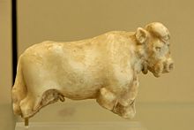 Fragment of a bull sculpture from Uruk, c. 3000 B.C.E.