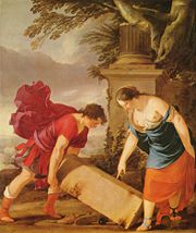 Theseus and Aethra, by Laurent de La Hyre.