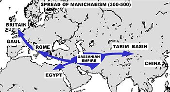 The spread of Manichaeism (300–500 C.E.)