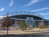 INVESCO Field at Mile High, home of the Denver Broncos National Football League club and the Denver Outlaws Major League Lacrosse club.