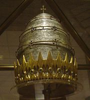 Pope Paul VI's Coronation Tiara, at the Crypt of the Basilica of the National Shrine of the Immaculate Conception in Washington, D.C.
