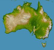 The Great Divide dominates the eastern Australia landmass.