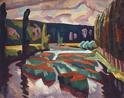 River with Poplars, circa 1912, Tate Gallery.