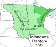 Map of Minnesota Territory 1849–1858.