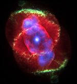 The Cat's Eye Nebula, an example of a planetary nebula.