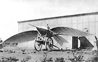 Le Bris and his flying machine, Albatros II, photographed by Nadar, 1868