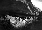 The ruins of the Cliff Palace at Mesa Verde as photographed by Gustaf Nordenskiöld in 1891.