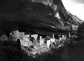  The Cliff Palace in 1891, photo by Gustaf Nordenskiöld.