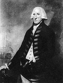 Samuel Hood, 1st Viscount Hood, from the painting by L.F. Abbott, in the National Portrait Gallery