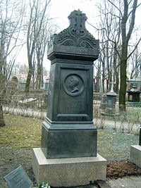 Grave of Mikhail Glinka on Tikhvin Cemetery in Saint Petersburg.