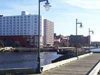 The Sydney waterfront, focal point of the largest population center on Cape Breton Island.