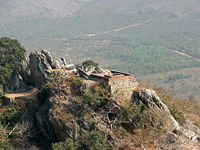 Vulture's Peak, view from a nearby hill.