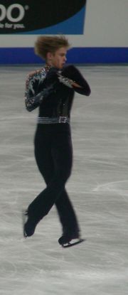 Andrei Lutai rotates in the air.