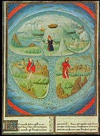 Mappa Mundi in La Fleur des Histoires. 1459-1463.