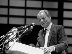 Willy Brandt speaking in Dortmund, 1987
