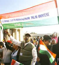 Thousands of people of Indian origin primarily from the Syro Malabar Church gathered at St. Peters Square to attend the Canonization