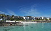 Baile Mòr, Iona village viewed from the Sound of Iona