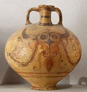 Helladic IIIC vase similar to pottery found at Philistine sites