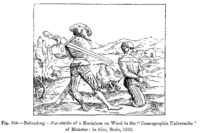 Beheading—facsimile of a miniature on wood in the Cosmographie Universelle of Munster: in folio, Basle, 1552.