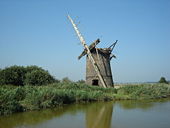 Brograve Mill, UK. An example of the derelict state of many Broadland Windpumps.