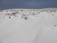 The textures of a snowdrift on the Long Mynd, Shropshire